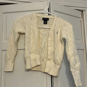 EUC- Girls Ralph Lauren Botton up sweater, size 6